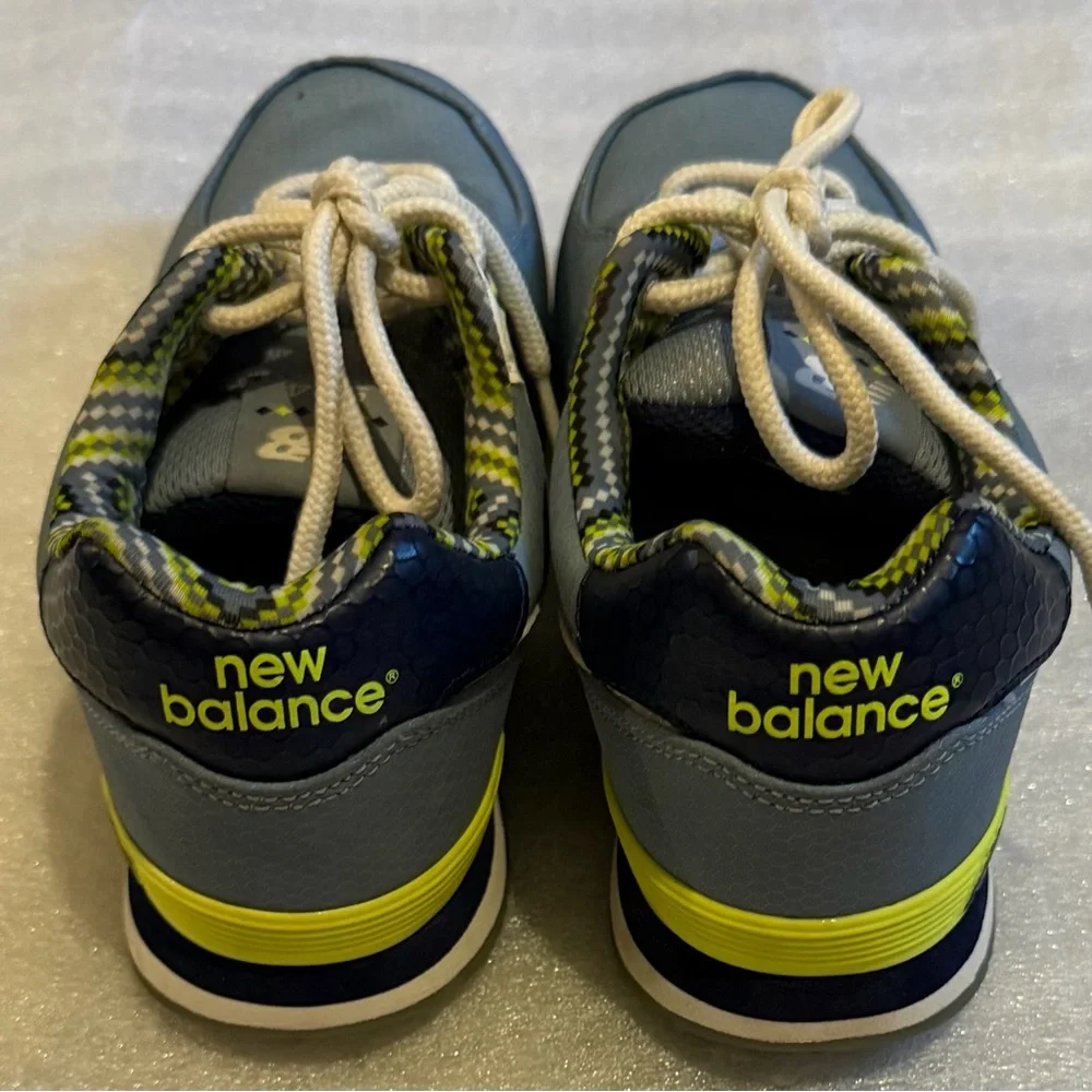 New Balance Blue & Neon Green Sneakers with Neon Yellow Accents for Kids